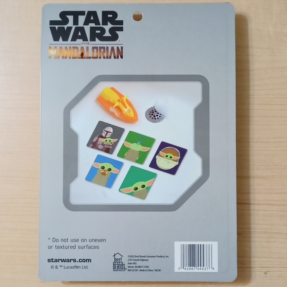 Star Wars Mandalorian Grogu Non Slip Bath Tub Shower Treads Stickers 5 pk - Picture 3 of 7